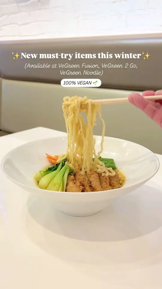 VeGreen Noodle in Buford showing menu, new items, video by Vegreen Noodle on Facebook