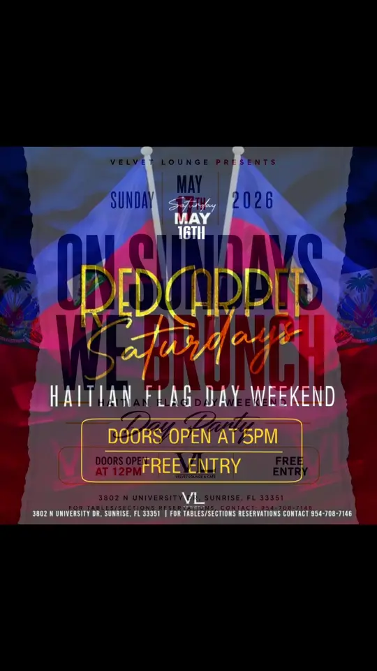  in Florida showing event, haitian flag weekend, video by velvetloungecafe on TikTok