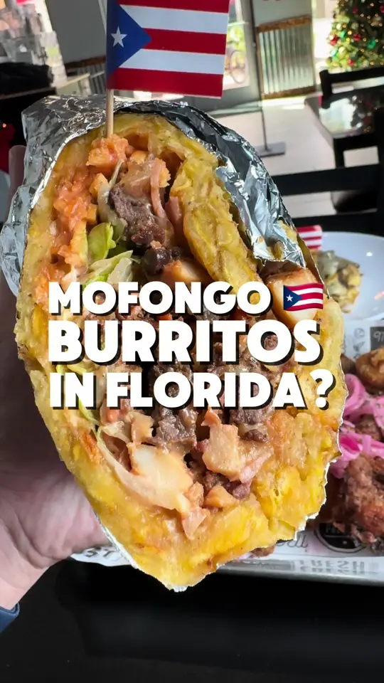 Venpaca Cafe in Titusville showing food, moofongo burritos, venue, venpaca cafe, video by tastychomps on TikTok