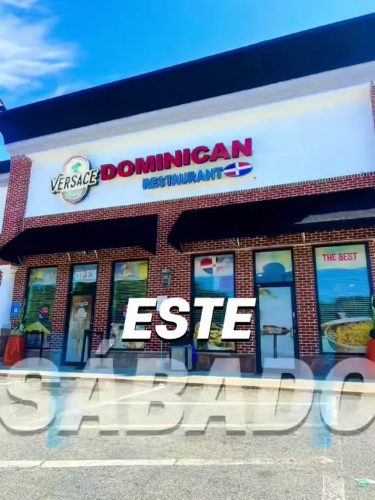 Versace Dominican Restaurant Caribbean Food in Lilburn showing live music, tropical vibes, dining, video by versacerestaurant on TikTok