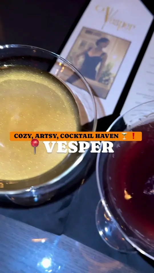Vesper Atlanta in Atlanta showing review, cocktail, mocktail, hot toddy, atmosphere, artwork, video by servinglooksatl on TikTok