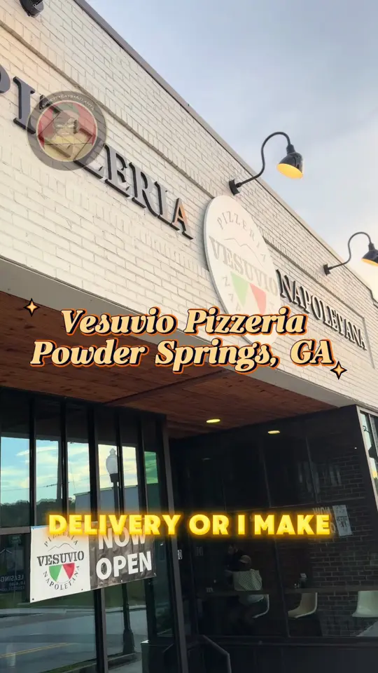 Vesuvio Pizzeria Napoletana Kennesaw in Kennesaw showing pizza, calzones, salads, visit, review, video by jarrettisnotimpressed on TikTok