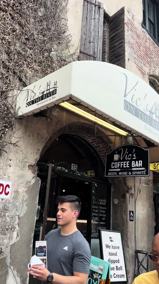 Vic's On the River in Savannah showing review, food, video by thelordandtheladyeats on TikTok