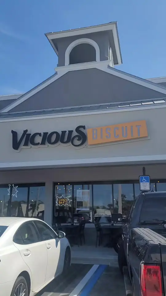 Vicious Biscuit in Neptune Beach showing visit, biscuit sandwich, vicious, video by devouringjax on TikTok
