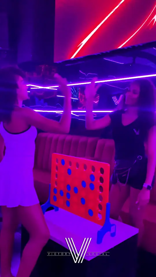 Victory Social Bar in Atlanta showing visit, atmosphere, drinks, cards, video by victorysocialatl on TikTok