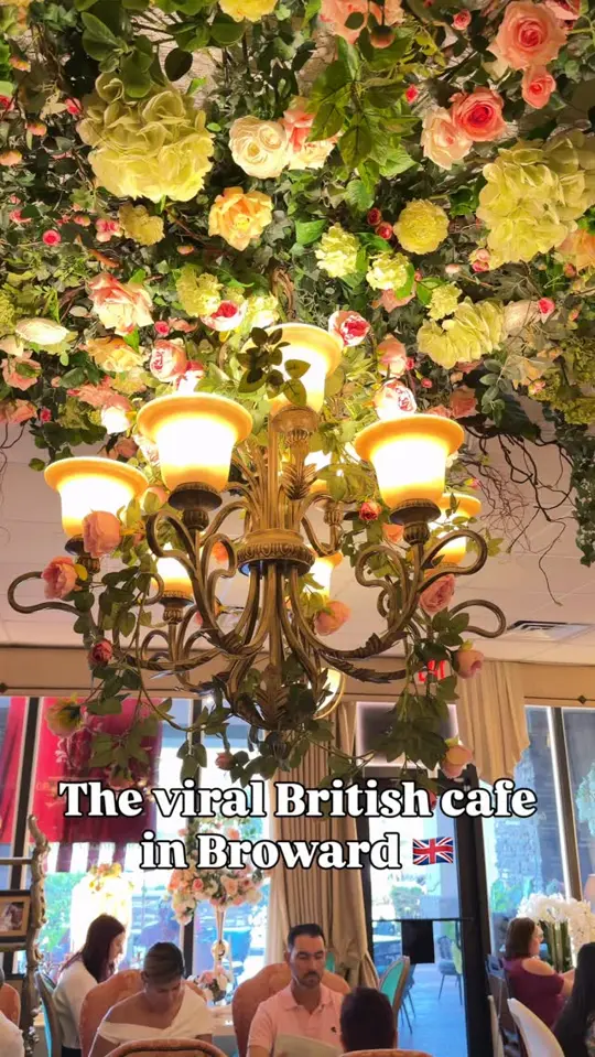 VIENNA CAFE & BISTRO in Cooper City showing british high tea, traditional high tea, european cafe setting, video by Fort Lauderdale Downtown on Facebook