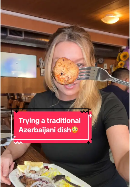Village Cafe in Fayetteville showing food, traditional azerbaijani dish, video by foodloversdiary on TikTok