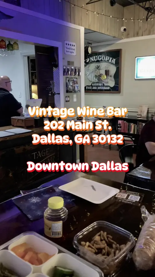 Vintage Wine Bar in Dallas showing wine, vintage wine bar, video by vintage.wine.bar on TikTok