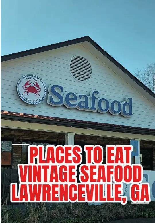 Vintages in Lawrenceville showing seafood, seafood boil, video by placestoeatbytarik on TikTok
