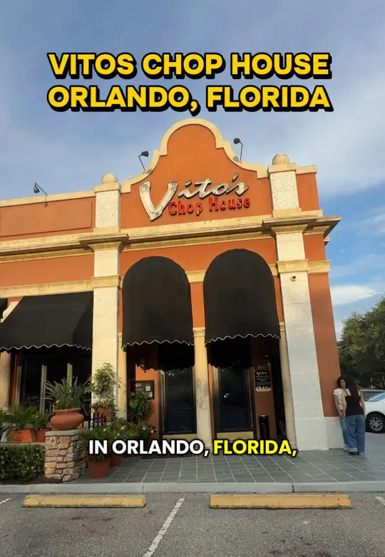 Vito's Chophouse in Orlando showing chicken parmigiana, video by deelovessports on TikTok