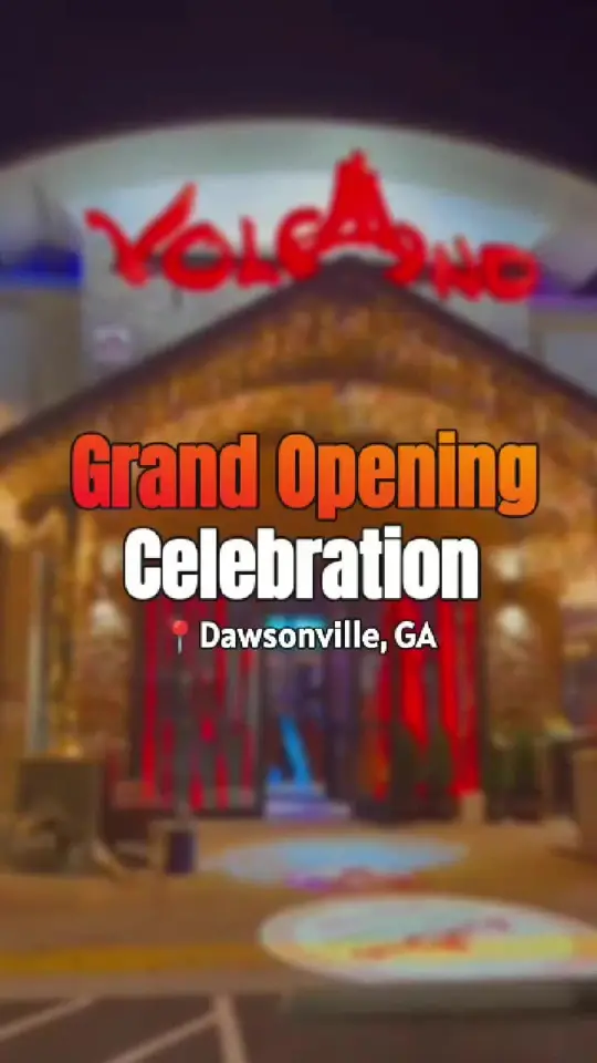 Volcano Steak & Sushi - Acworth in Acworth showing grand opening, donation, holiday rewards, video by volcanossofficial on TikTok