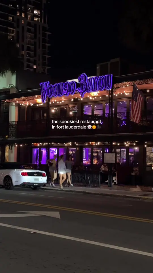 Voodoo Bayou in Fort Lauderdale showing review, visit, cajun restaurant, beignets, video by thebrowardscene on TikTok