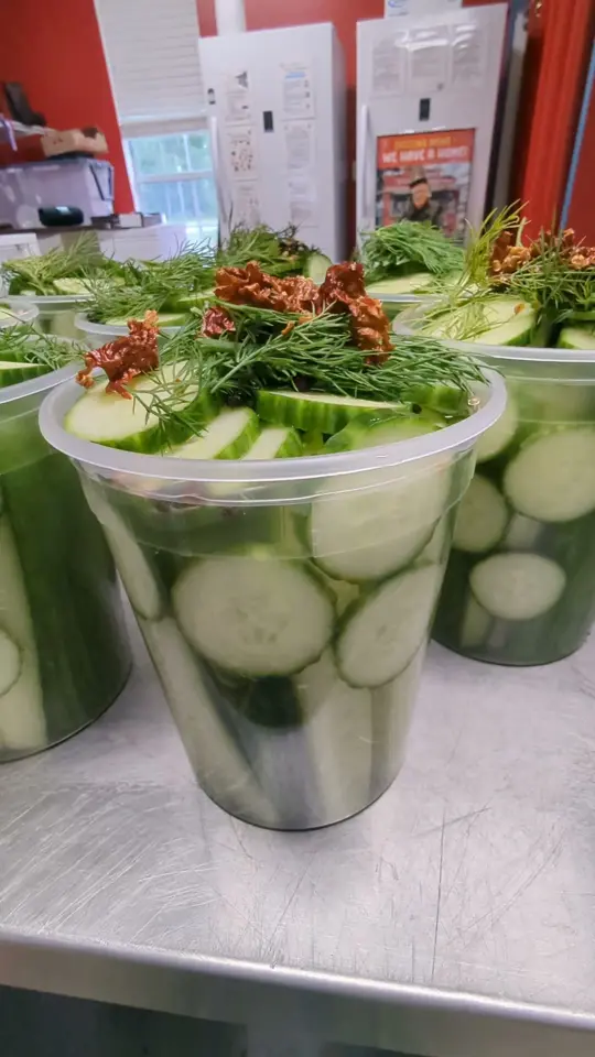 Voodoo Shrimp Shack in Yulee showing food, pickles, video by Voodoo Shrimp Shack on Facebook