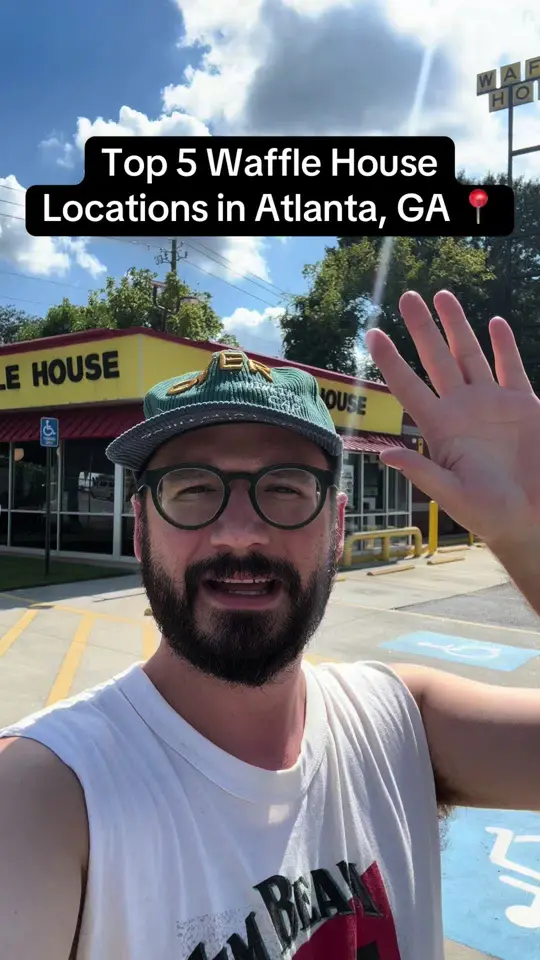 Waffle House in Atlanta showing review, visit, video by imtaylorkyles on TikTok