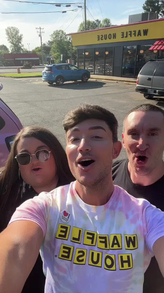 Waffle House in Columbus showing food, waffle, video by printfairy on TikTok