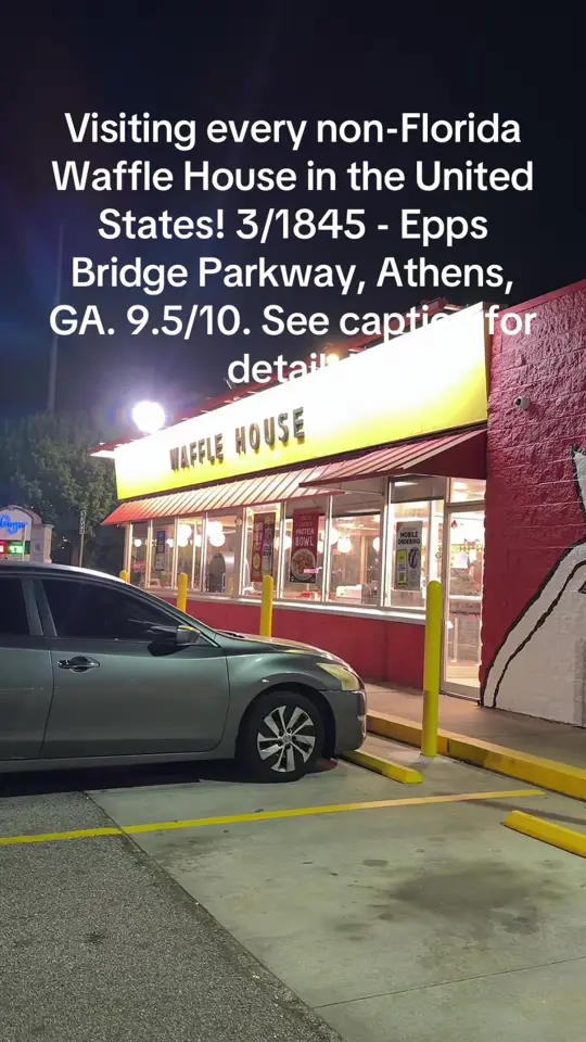 Waffle House in Decatur showing visit, review, video by scott.berstein on TikTok