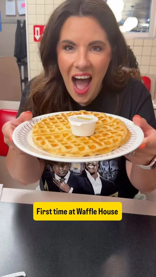 Waffle House in Plant City showing review, first visit, video by Amanda Roley on Facebook