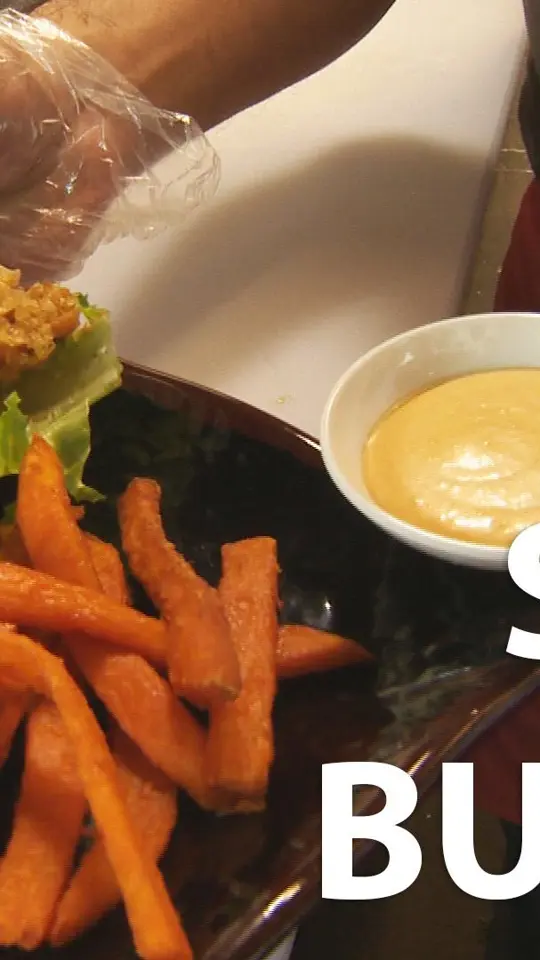 Wasabi Sushi and Bar in Columbus showing sushi, sushi burger, fries, video by KGW-TV on Facebook