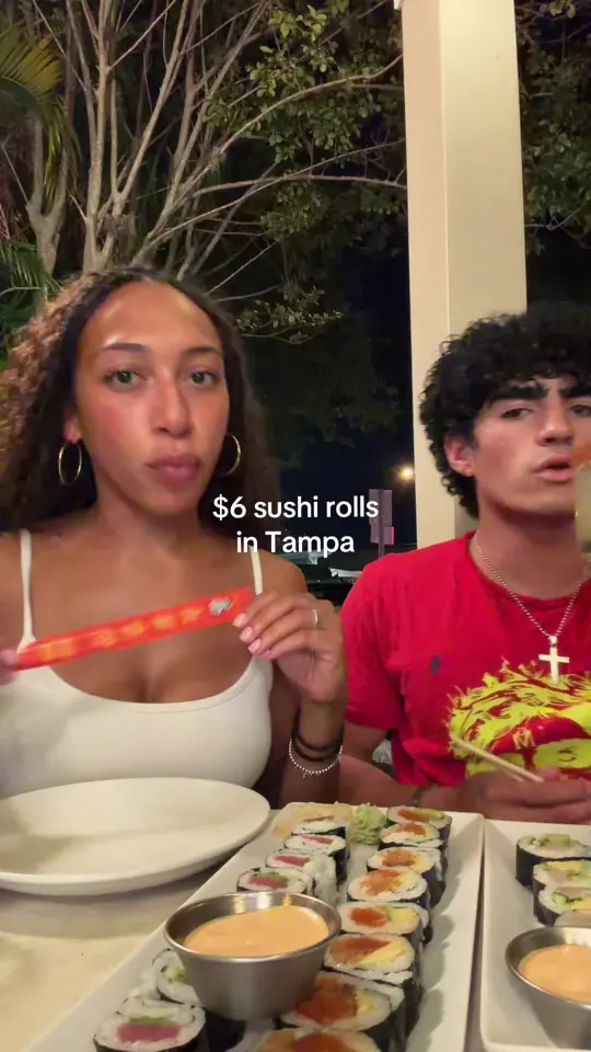 Water + Flour in Tampa showing sushi, water wednesday, video by zariabernardd on TikTok