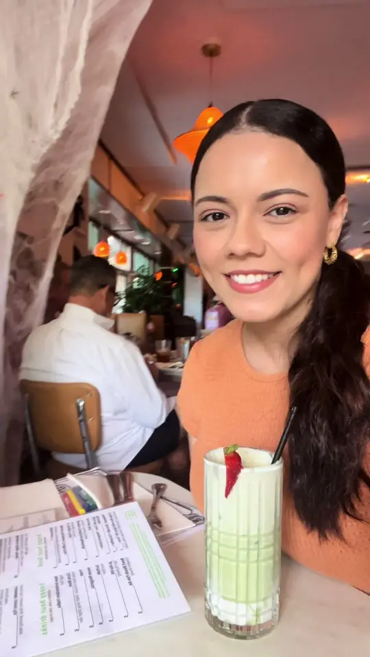 Water + Flour in Tampa showing drink, blueberry ginger smash mocktail, drink, strawberry iced matcha, drink, limoncello spritz cocktail, drink, matcha martini, video by momsoftampa on TikTok
