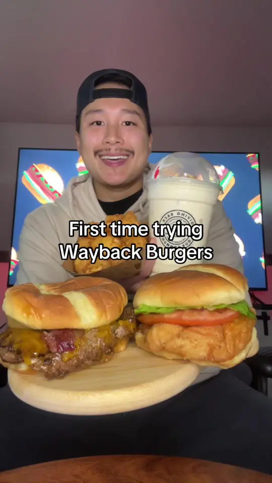 Wayback Burgers in Daytona Beach showing food review, burger, video by landoeats on TikTok