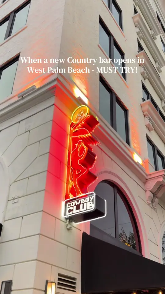 West Palm Cowboy Club in West Palm Beach showing bar, visit, video by travelingtipsy on TikTok