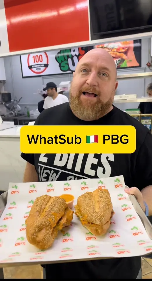 WhatSub Sub Shop Palm Beach Gardens in Palm Beach Gardens showing review, sandwich, video by Baldy Eats on Facebook