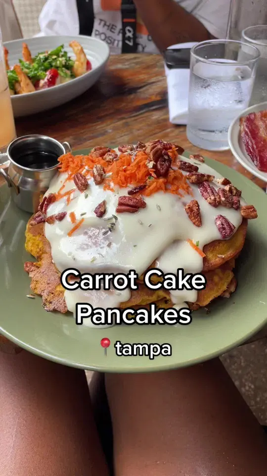  in Florida showing brunch, pancakes, carrot cake, video by foodpeopleluv on TikTok