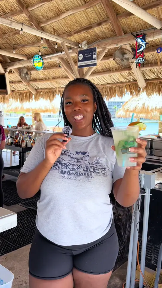 Whiskey Joe's Bar & Grill in Ellenton showing cocktail, bar atmosphere, video by whiskeyjoest on TikTok