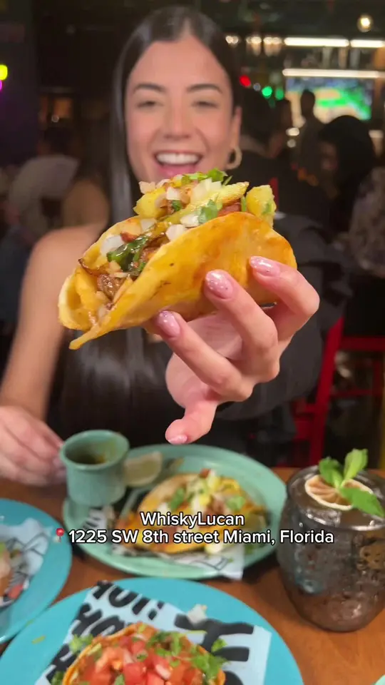 Whiskylucan Miami I Mexican Restaurant & Bar. in Miami showing review, visit, guacamole, queso fundido, sope de chicharrón prensado, tostadas de camarón, tacos al pastor, quesadillas de birria, video by gabrielaromeros on TikTok