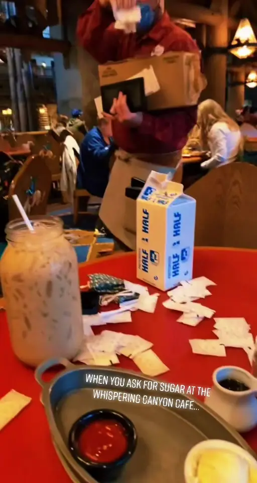 Whispering Canyon Cafe in Lake Buena Vista showing breakfast, visit, video by rmarchiano on TikTok