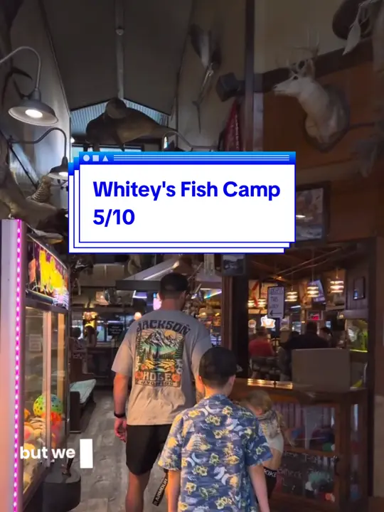 Whitey's Fish Camp in Fleming Island showing review, visit, video by brits.inthesunshinestate on TikTok