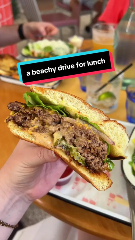 Whitney's in Longboat Key showing restaurant visit, hamburgers, video by hikbyeee on TikTok