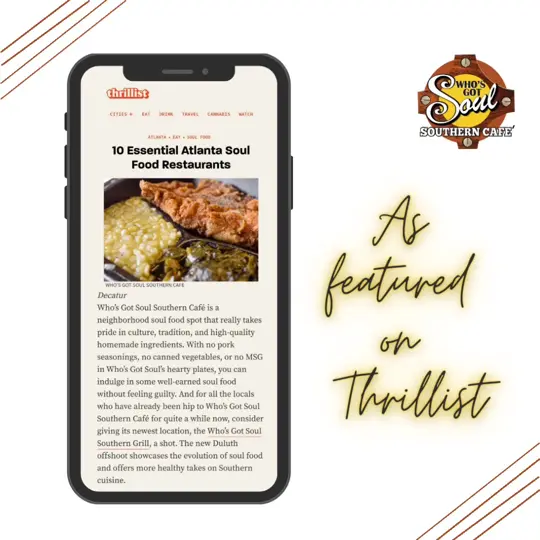 Who's Got Soul Southern Cafe in Decatur showing recognition, restaurant feature, video by Who's Got Soul Southern Cafe on Facebook