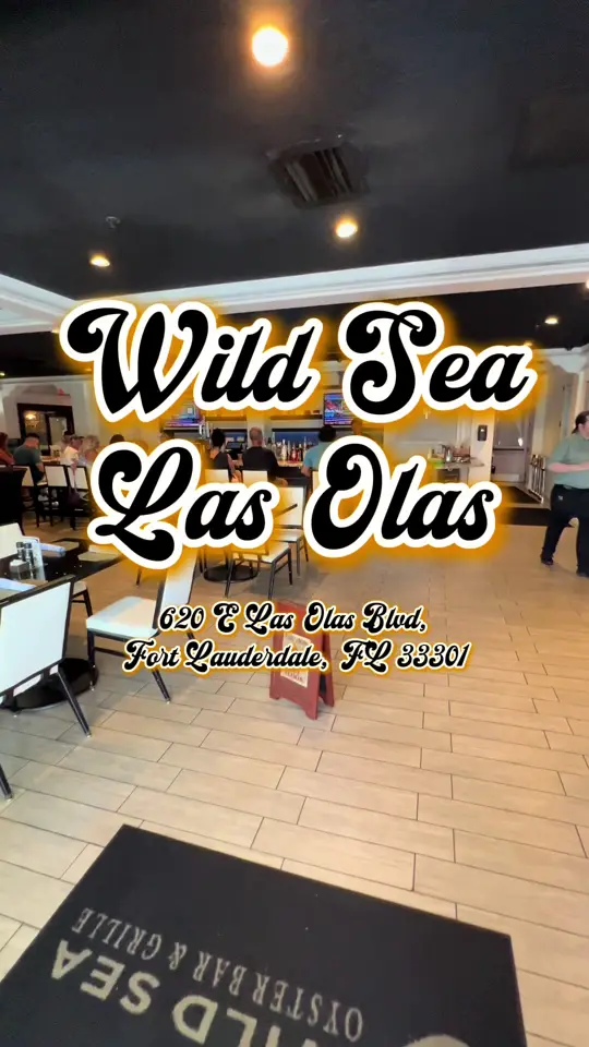 Wild Sea Las Olas in Fort Lauderdale showing restaurant visit, modern american food, happy hour, bar atmosphere, seasonal menu, water view, video by sk8natethefoodie on TikTok