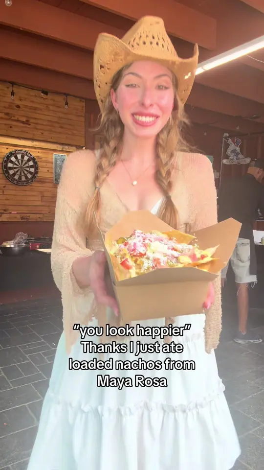 Wild Wild West End Honky-Tonk Saloon in Sanford showing food, loaded nachos, video by mayarosaorlando on TikTok