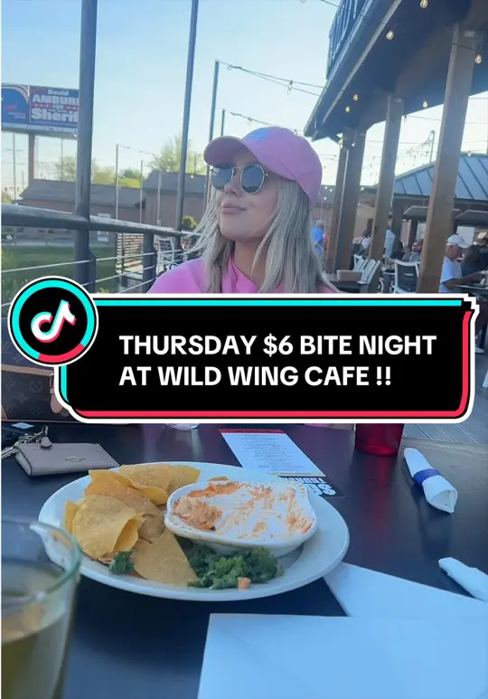 Wild Wing Cafe in Macon showing promotion, $6 bite nights, video by kyleighpoteet on TikTok