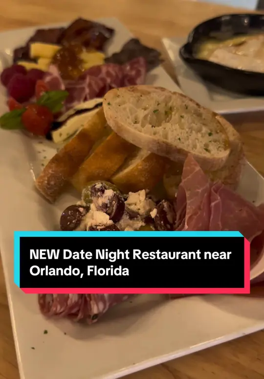 Wine O'Clock Bistro in Ocoee showing fine wine, gourmet dishes, self-serve wine, charcuterie boards, ambiance, date night, video by branthebroker on TikTok