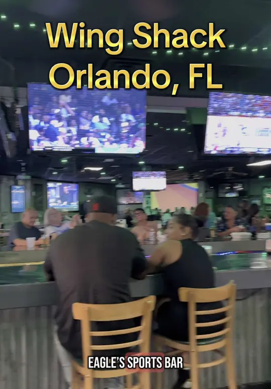 Wing Shack in Orlando showing food, crispy wings, atmosphere, game day, video by sunshinestateselling on TikTok