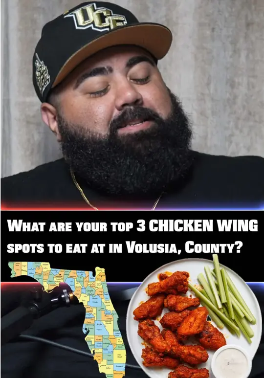 Wing Shack in Orlando showing chicken wings, review, video by thinkaboutitthepodcast on TikTok