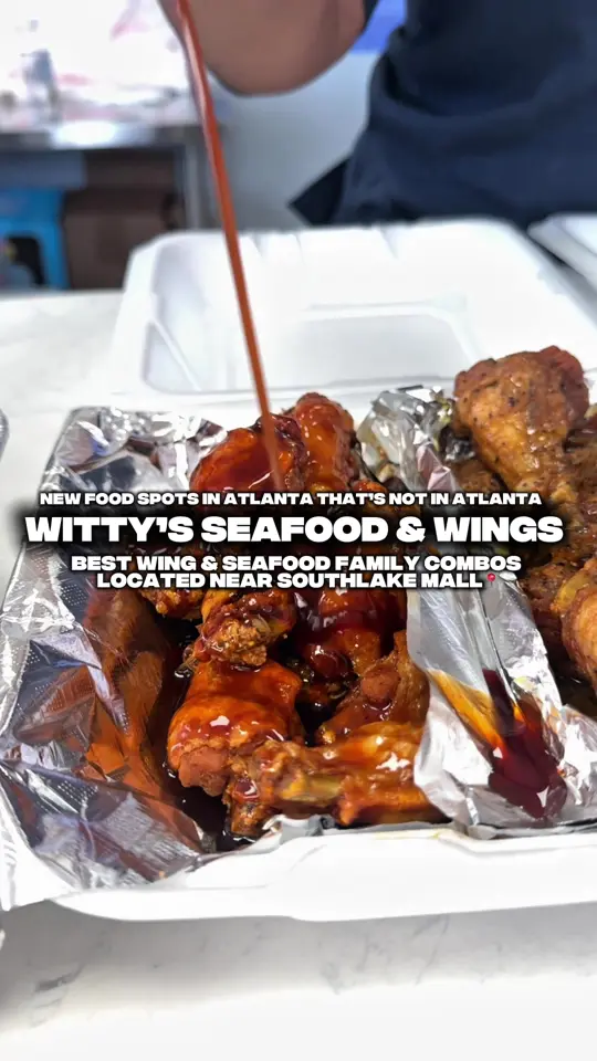 Wittys Seafood and Wings in Forest Park showing food, fried fish, video by _sunshineeats on TikTok