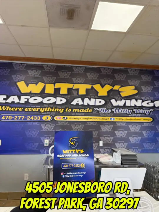Wittys Seafood and Wings in Forest Park showing review, fried fish, wittys wings, video by amberbypass on TikTok