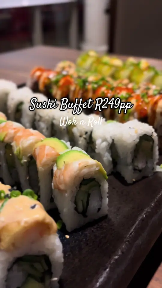 Wok N Roll in Jacksonville showing buffet, sushi, video by littleadventures777 on TikTok