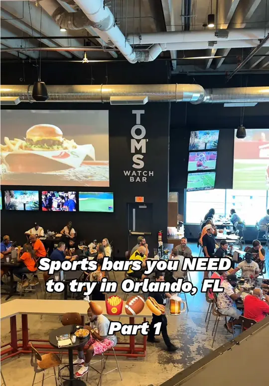  in Florida showing sports bar, wings, fries, burgers, beer, video by orlandofoodfinders on TikTok