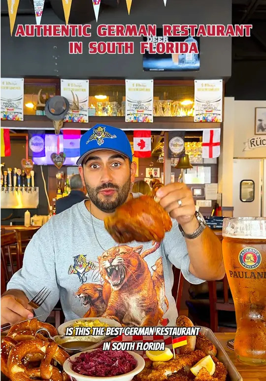 Wunderbar German Kitchen & Biergarten in Davie showing german food, beer, review, visit, video by mr.eats305 on TikTok
