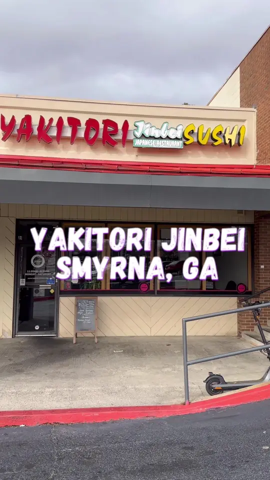 Yakitori Jinbei in Smyrna showing visit, review, korean fried chicken, video by jarrettisnotimpressed on TikTok