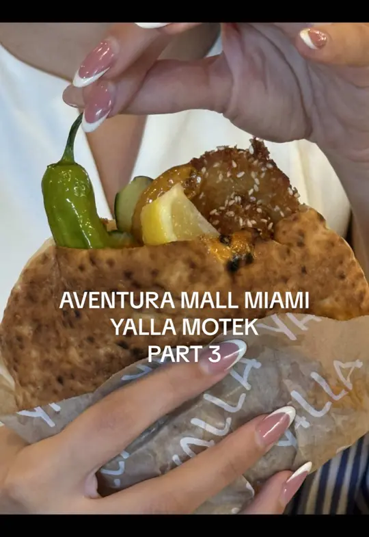 Motek South Beach in Miami Beach showing food, kosher style, schnitzel, pita, falafel, shawarma, video by morinmahn on TikTok