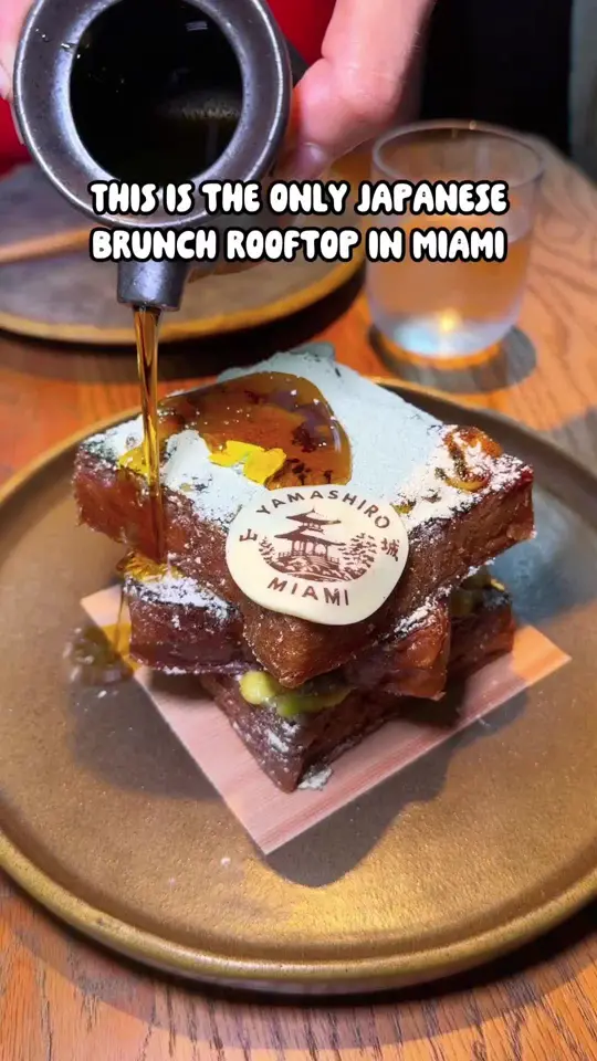 Yamashiro Miami in Miami showing restaurant, brunch, katsu sando, steak & eggs, matcha french toast, video by iviethefoodie on TikTok