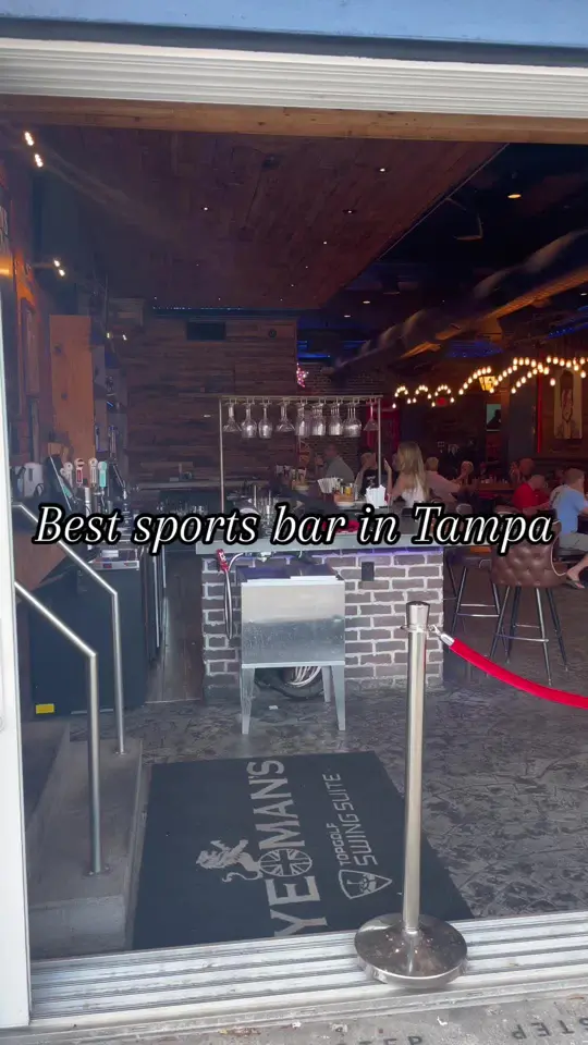 Yeomans Cask & Lion in Tampa showing sports bar, visit, video by hotgirlfoodies on TikTok
