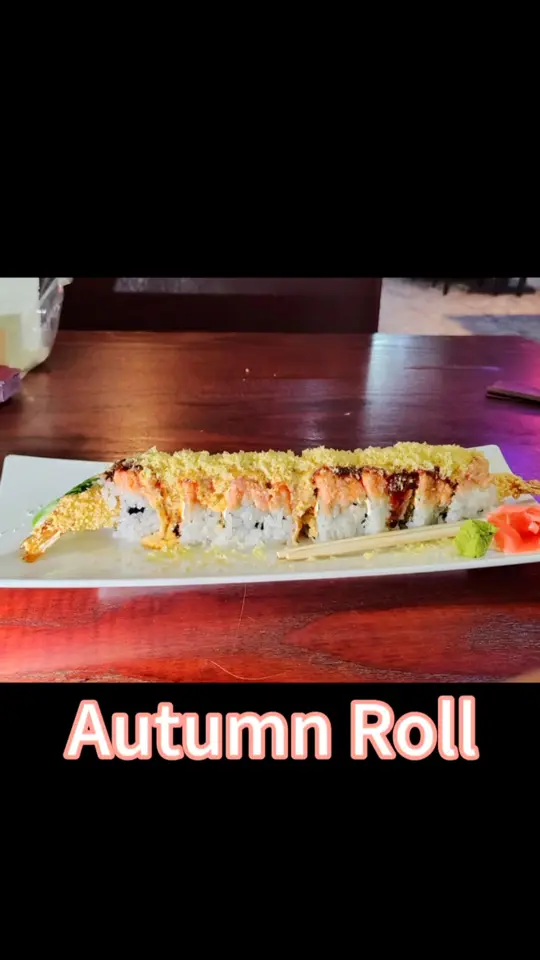 Yumi Japanese Steakhouse in Hampton showing food, autumn roll, video by Yumi Japanese Sushi & Steakhouse on Facebook